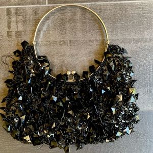 Black Embellished Evening Bag